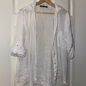 White linen shirt